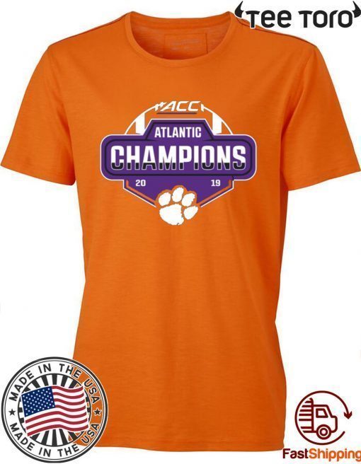 Buy Clemson Tigers 2019 ACC Atlantic Football Division Champions T-Shirt