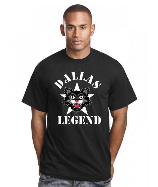 Black Cat Dallas Legend Football Tee Shirt