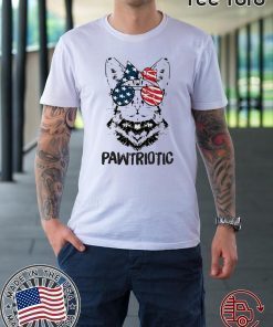 Original Cat American flag Pawtriotic 4th July independence day T-Shirt