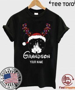 Personalized Mug Mickey Grandson Disney Castle Christmas For T-Shirt