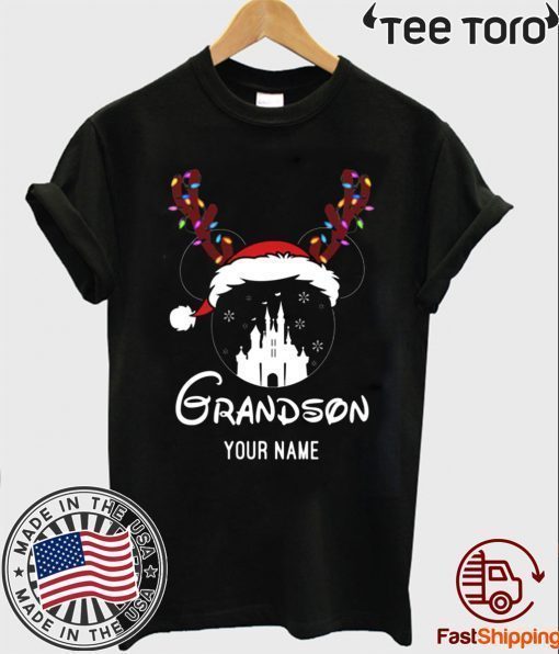 Personalized Mug Mickey Grandson Disney Castle Christmas For T-Shirt