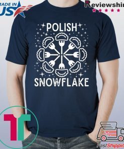 Polish Pierogi Snowflake Christmas Tee Shirt