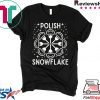 Polish Pierogi Snowflake Christmas Tee Shirt