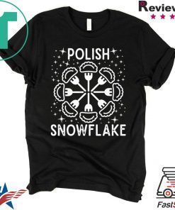 Polish Pierogi Snowflake Christmas Tee Shirt