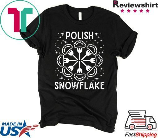 Polish Pierogi Snowflake Christmas Tee Shirt