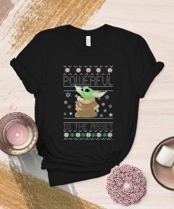 Powerful Is The Asset Baby Yoda Mandalorian Xmas Tee Shirt