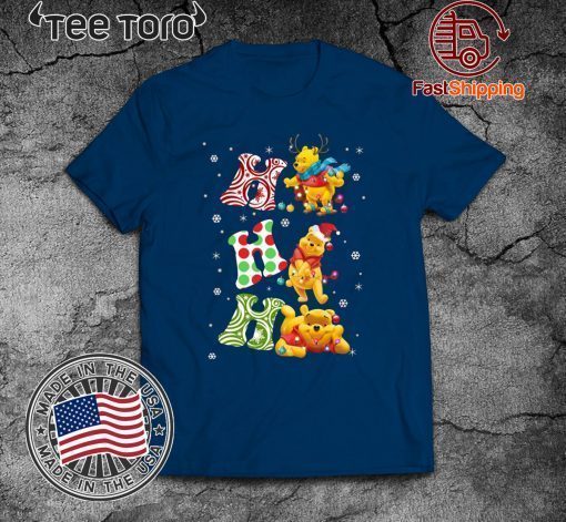 Santa Pooh Ho Ho Ho Christmas Gift Tee Shirt