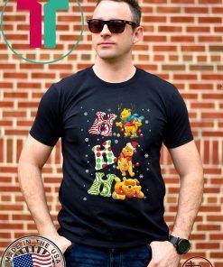 Santa Pooh Ho Ho Ho Christmas Gift Tee Shirt