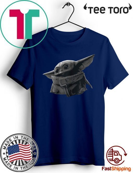 Star Wars The Mandalorian The Child Black & Grey Portrait 2020 T-Shirt