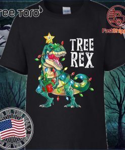 Tree T-Rex Dinosaur Christmas Light Limited Edition T-Shirt