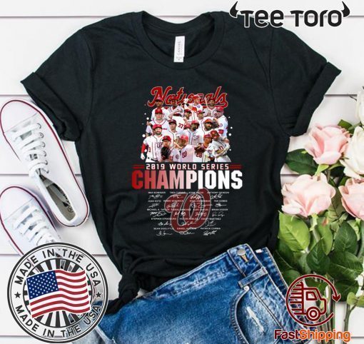 Washington Nationals World Series 2019 Champions Signature Unisex t-shirts