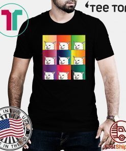 Women Yelling at Cat Funny Christmas Cat Meme Vintage 2020 T-Shirt
