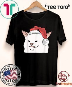 Yelling At Confused Cat At Dinner Table meme Christmas Funny T-Shirt