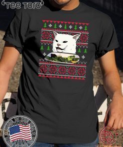 Yelling at a Cat Meme Ugly Merry Christmas T-Shirt