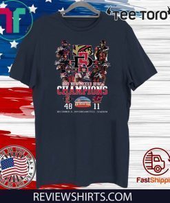 2019 New Mexico Bowl Champions Players Signatures Offcial T-Shirt