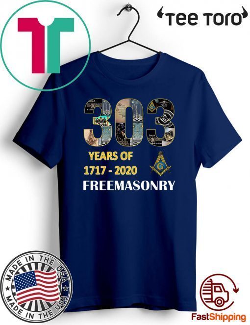 303 Years Of Freemasonry 1717 2020 Limited Edition T-Shirt