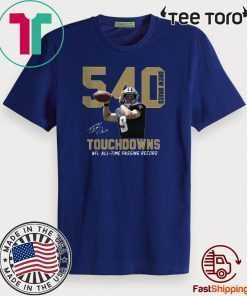 540 Drew Brees Touchdowns NFL All-time Passing Record Signature Offcial T-Shirt