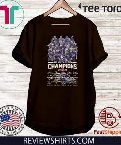 Offcial AFC North Devision Champions 2019 Signatures T-Shirt