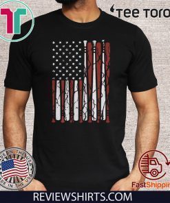 US Flag baseball bat 4th Of July T Shirt