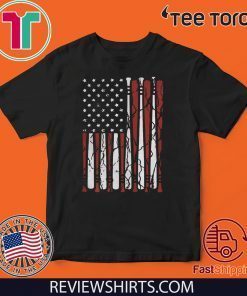US Flag baseball bat 4th Of July T Shirt