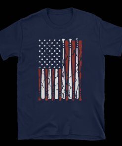 US Flag baseball bat 4th Of July T Shirt