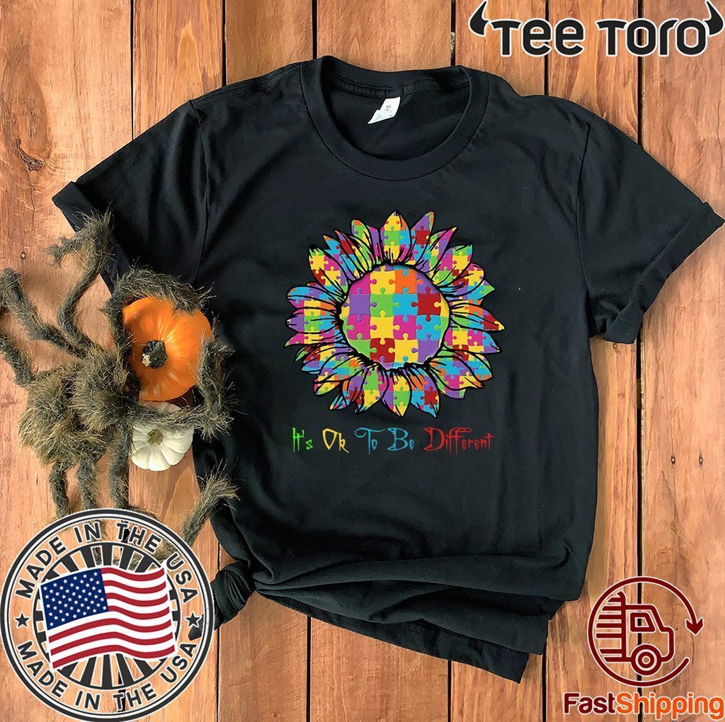 Autism Sunflower It’s Ok To Be Different Classic T-Shirt