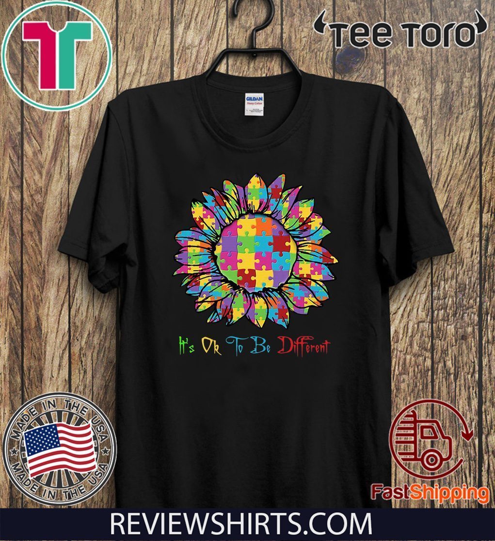 Autism Sunflower It’s Ok To Be Different Classic T-Shirt