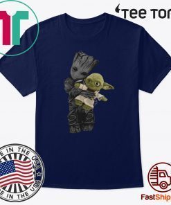 Baby Groot Hugging Baby Yoda For T Shirt