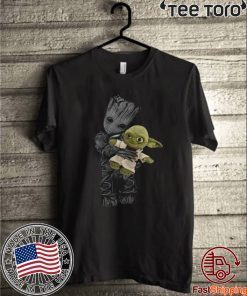 Baby Groot Hugging Baby Yoda For T Shirt