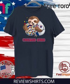 Baby Sloth Hug Chicago Cubs Autism T Shirt