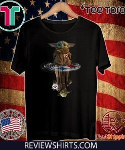 Baby Yoda And Master Yoda Pittsburgh Steelers Water Reflection 2019 T-Shirt
