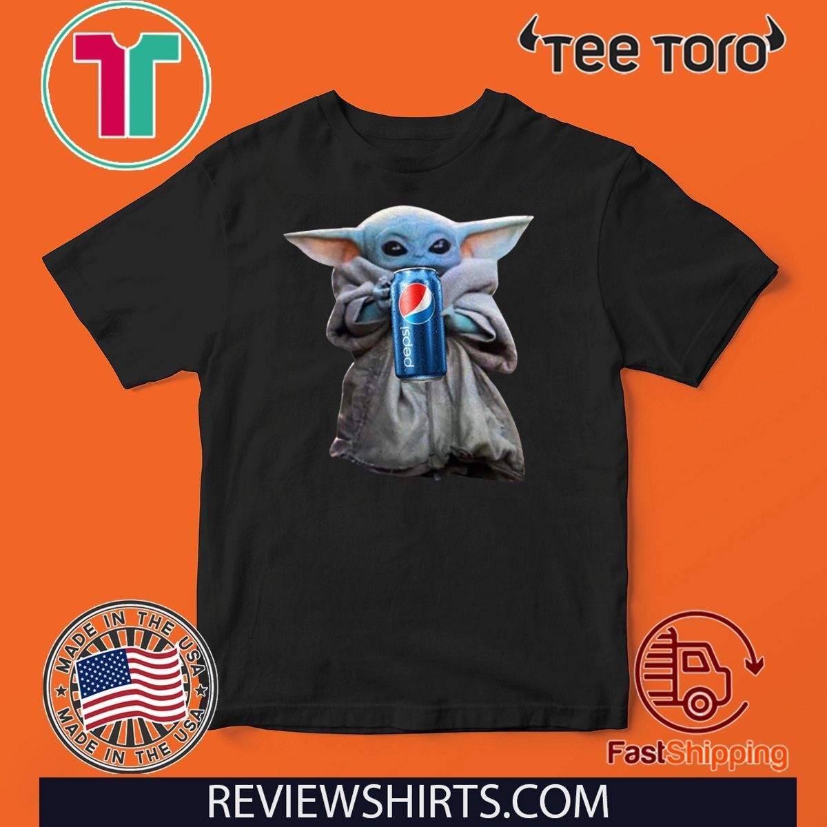 Offcial Baby Yoda Drink Pepsi T-Shirt - ReviewsTees