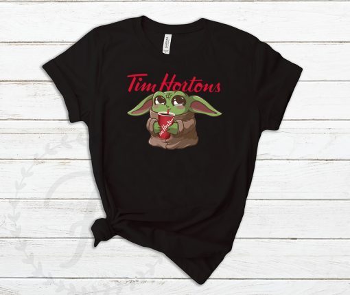 Baby Yoda Drink Tim Hortons Tee Shirt