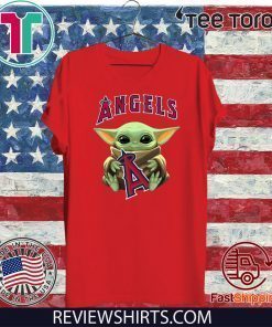 Baby Yoda Hug Angels Logo Offcial T-Shirt