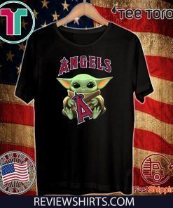 Baby Yoda Hug Angels Logo Offcial T-Shirt