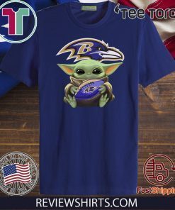 Baby Yoda Hug Baltimore Ravens Tee Shirt