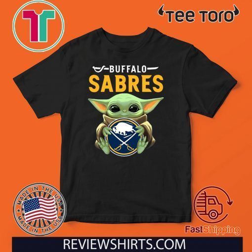 Baby Yoda Hug Buffalo Sabres Logo For T-Shirt