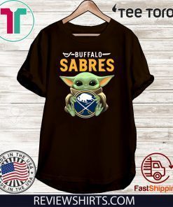 Baby Yoda Hug Buffalo Sabres Logo For T-Shirt