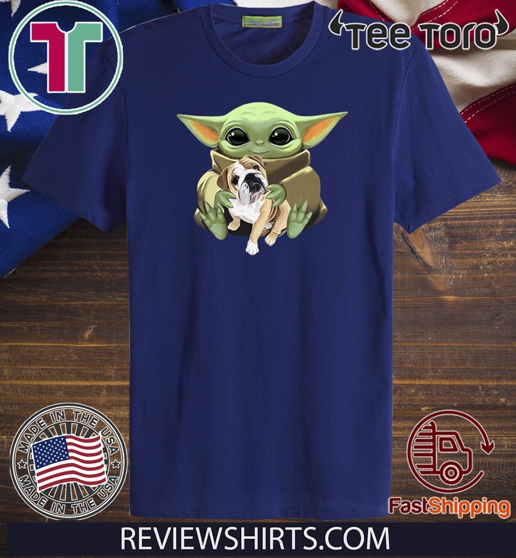 Baby Yoda Hug Bulldog Limited Edition T-Shirt