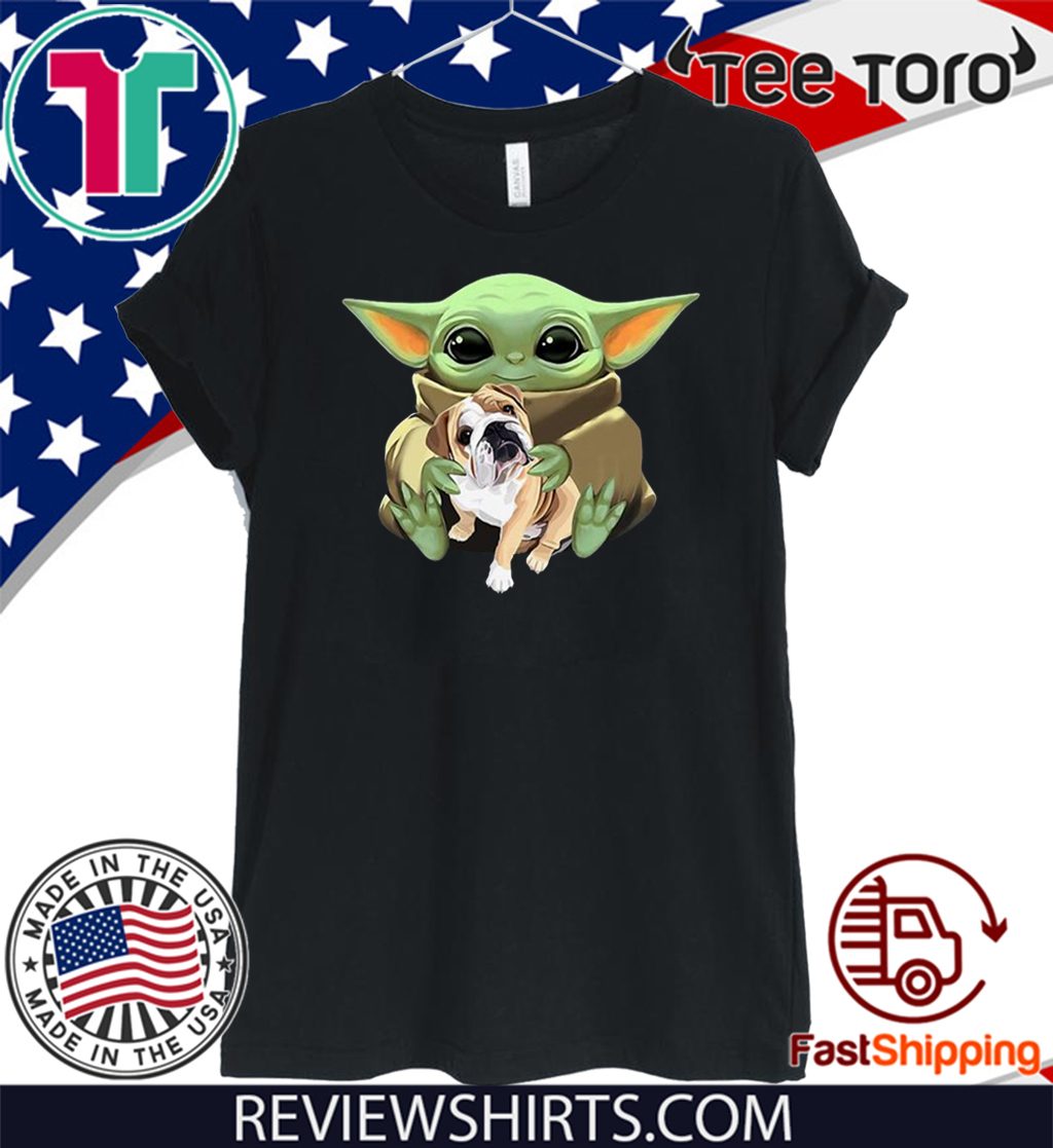 Baby Yoda Hug Bulldog Limited Edition T-Shirt
