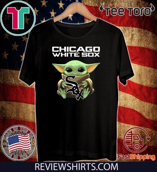 Baby Yoda Hug Chicago White Sox Logo Classic T-Shirt