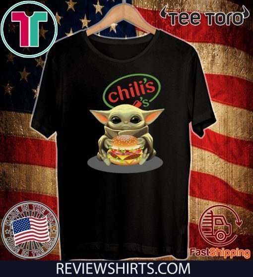 Offcial Baby Yoda Hug Chilis Burger Hot T-Shirt