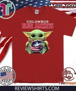 Baby Yoda Hug Columbus Blue Jackets Offcial T-Shirt