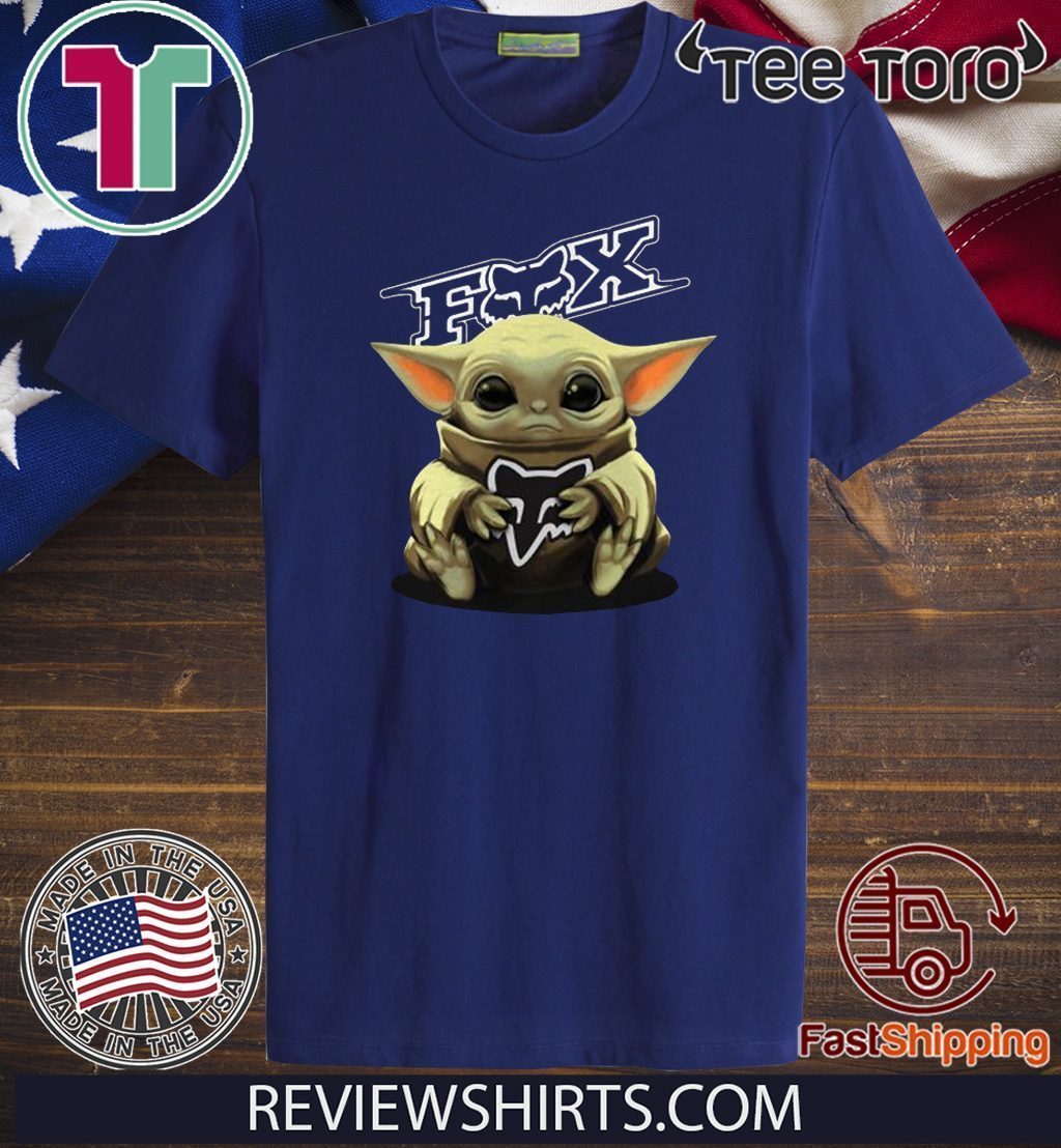 Baby Yoda Hug Fox Racing Unisex T-Shirt