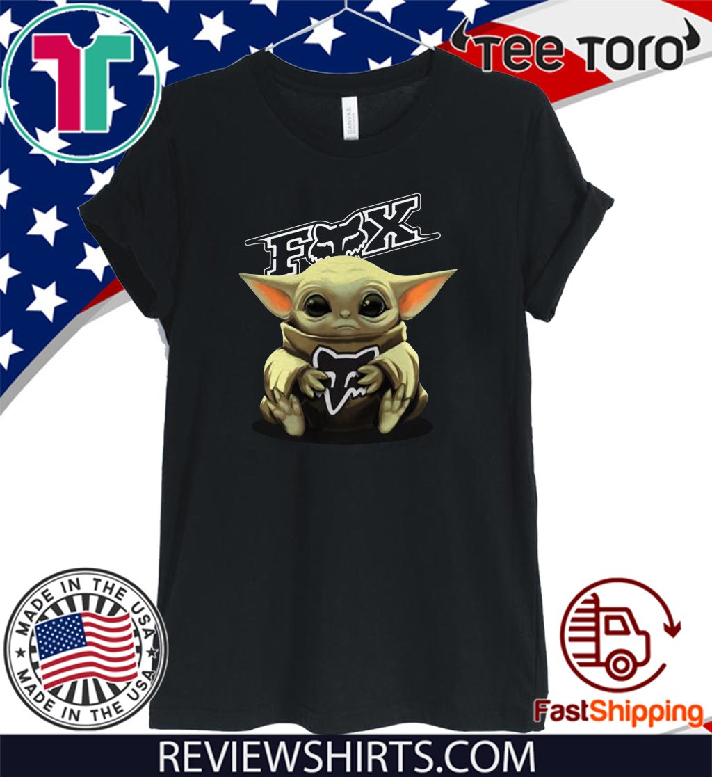 Baby Yoda Hug Fox Racing Unisex T-Shirt