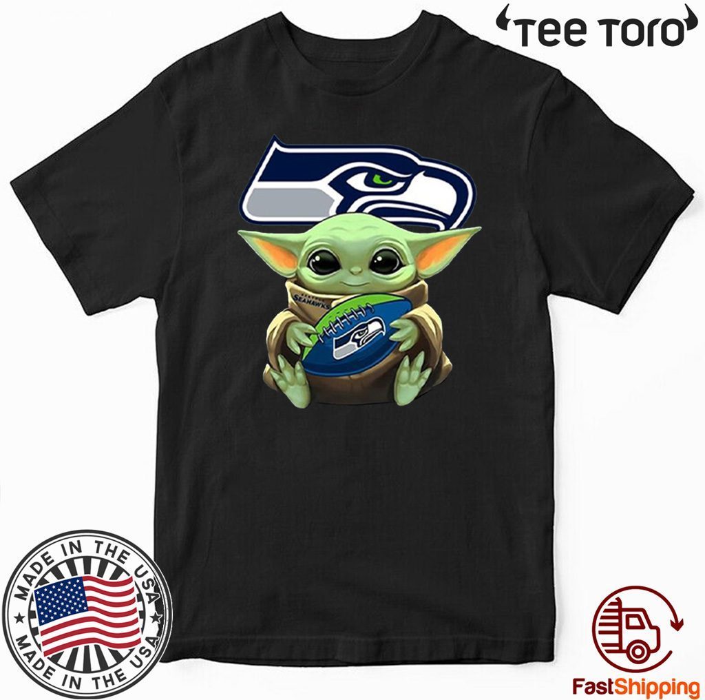 Baby Yoda Hug Seattle Seahawks Unisex T-Shirt