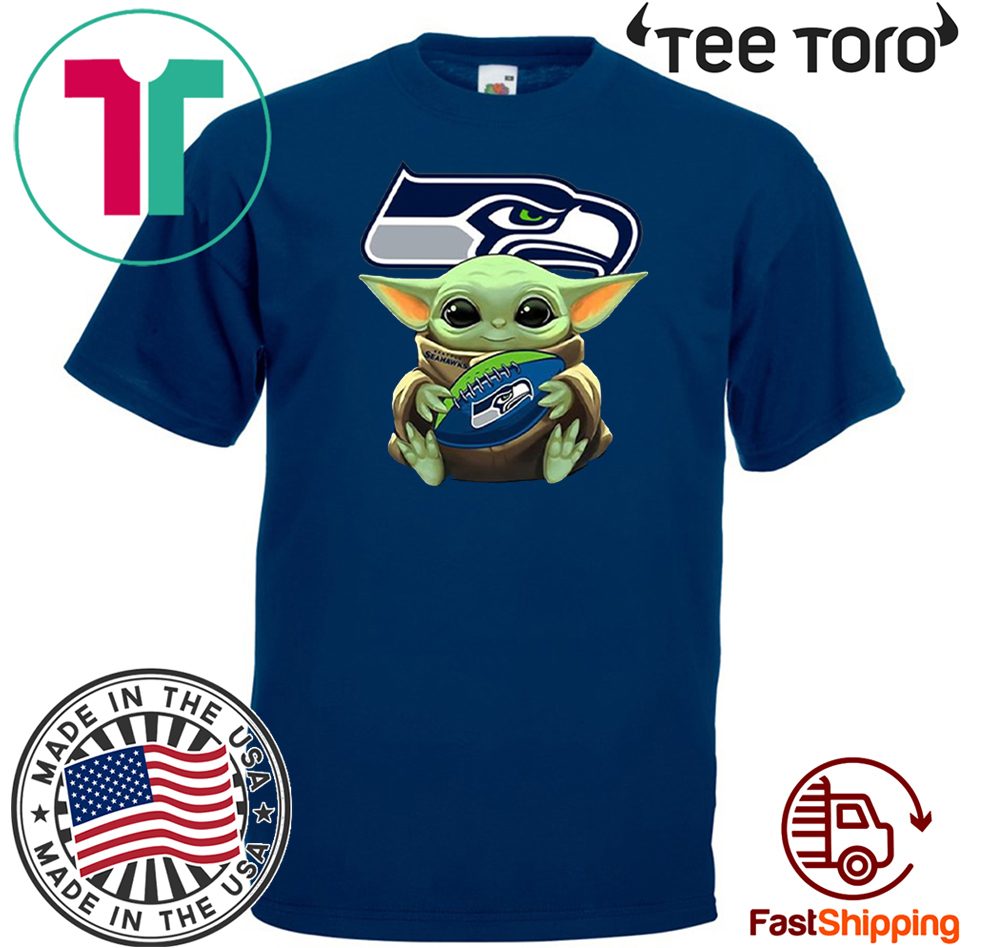 Baby Yoda Hug Seattle Seahawks Unisex T-Shirt