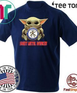 Baby Yoda Hug Sheet Metal Worker Offcial T Shirt
