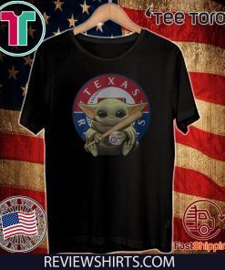 Baby Yoda Hug Texas Rangers 2020 T-Shirt