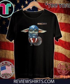 Offcial Baby Yoda The Mandalorian Captain American T-Shirt